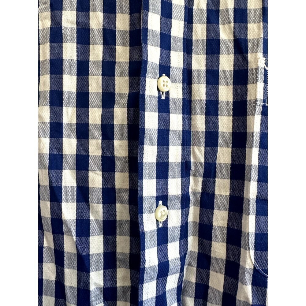 Tommy Hilfiger Mens Regular Fit Button Up Long Sleeve Plaid Shirt Size 16 Blue - Picture 10 of 16